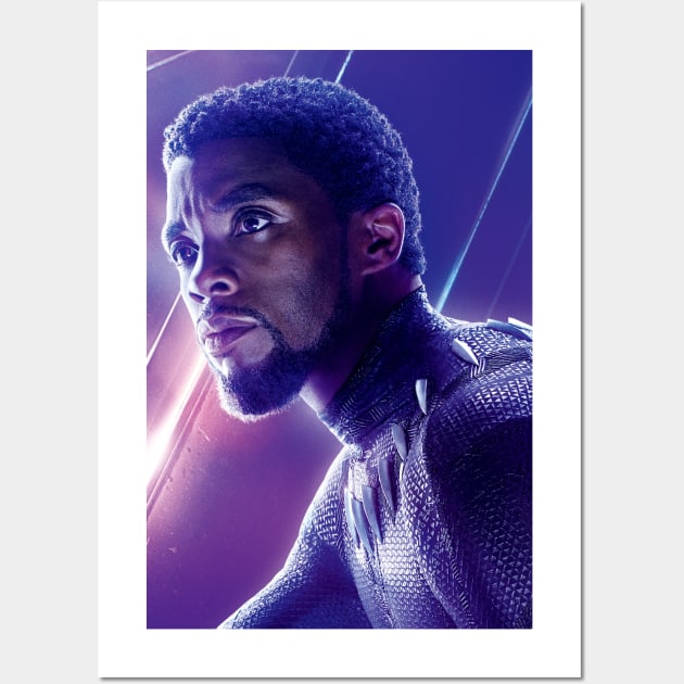 Black Panther - Chadwick Boseman Art Wall Art by EvoComicsInc